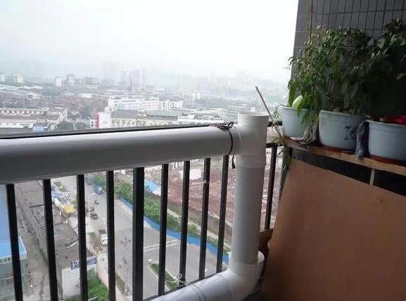 阳台PVC管种菜造型